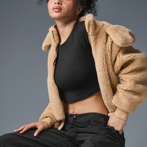 ALO Tan Sherpa Jacket Size XS - No Hood